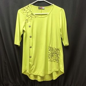 3 For $21 🙀 Lime Green 3/4 Sleeve